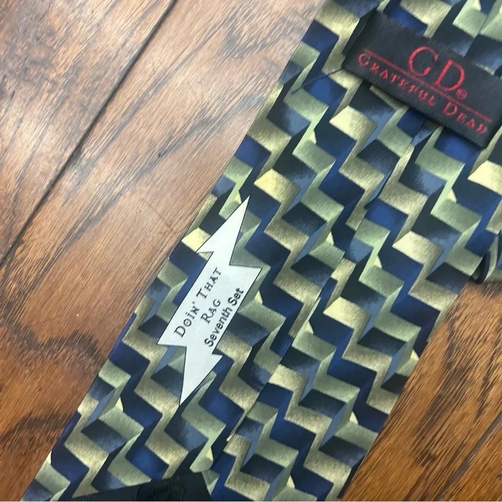 Grateful‎ Dead vintage silk Geometric Pattern Tie